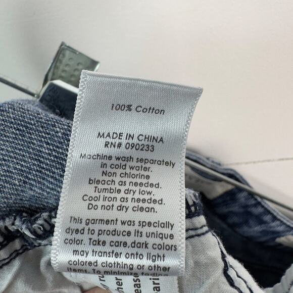 Pacsun Women's Medium-Wash White Striped 90s Y2K Zip Fly Mom Denim Jeans Size 28 - Picture 6 of 6